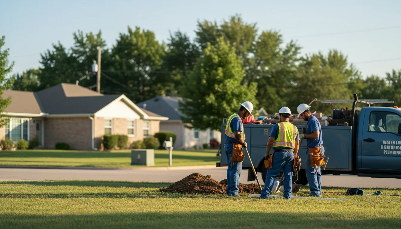 Residential water line and bathroom plumbing service in Arnolds Park, IA